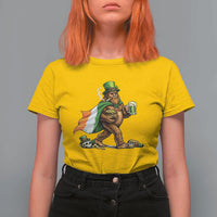 Funny St Patricks Day Bigfoot T Shirt For Women Mythical Party Gift
