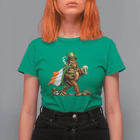 Funny St Patricks Day Bigfoot T Shirt For Women Mythical Party Gift