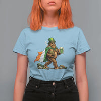 Funny St Patricks Day Bigfoot T Shirt For Women Mythical Party Gift