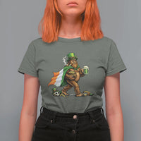 Funny St Patricks Day Bigfoot T Shirt For Women Mythical Party Gift