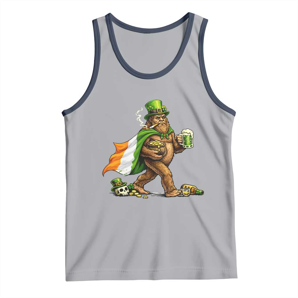 Funny St Patricks Day Bigfoot Tank Top Mythical Party Gift