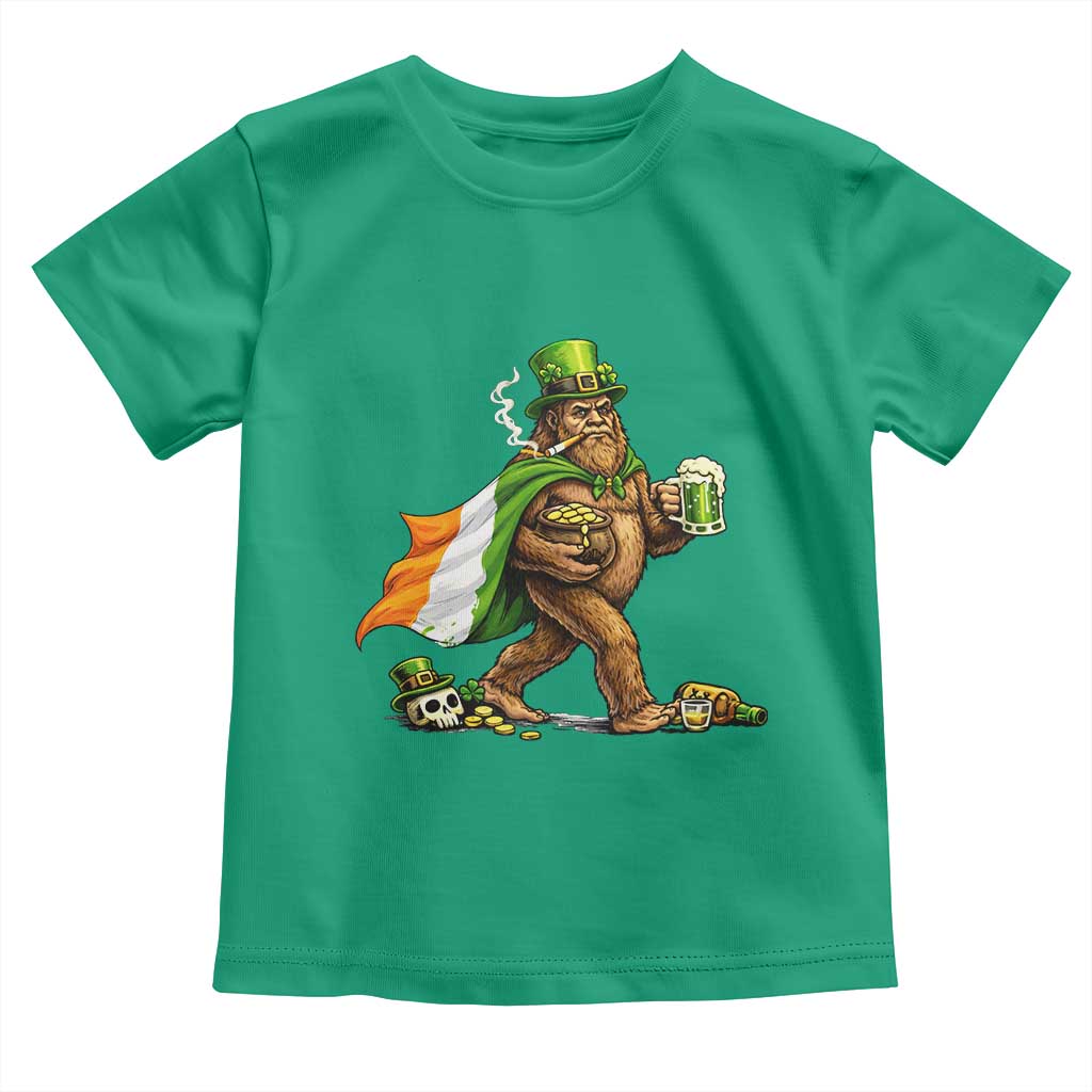Funny St Patricks Day Bigfoot Toddler T Shirt Mythical Party Gift