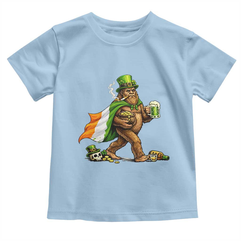 Funny St Patricks Day Bigfoot Toddler T Shirt Mythical Party Gift