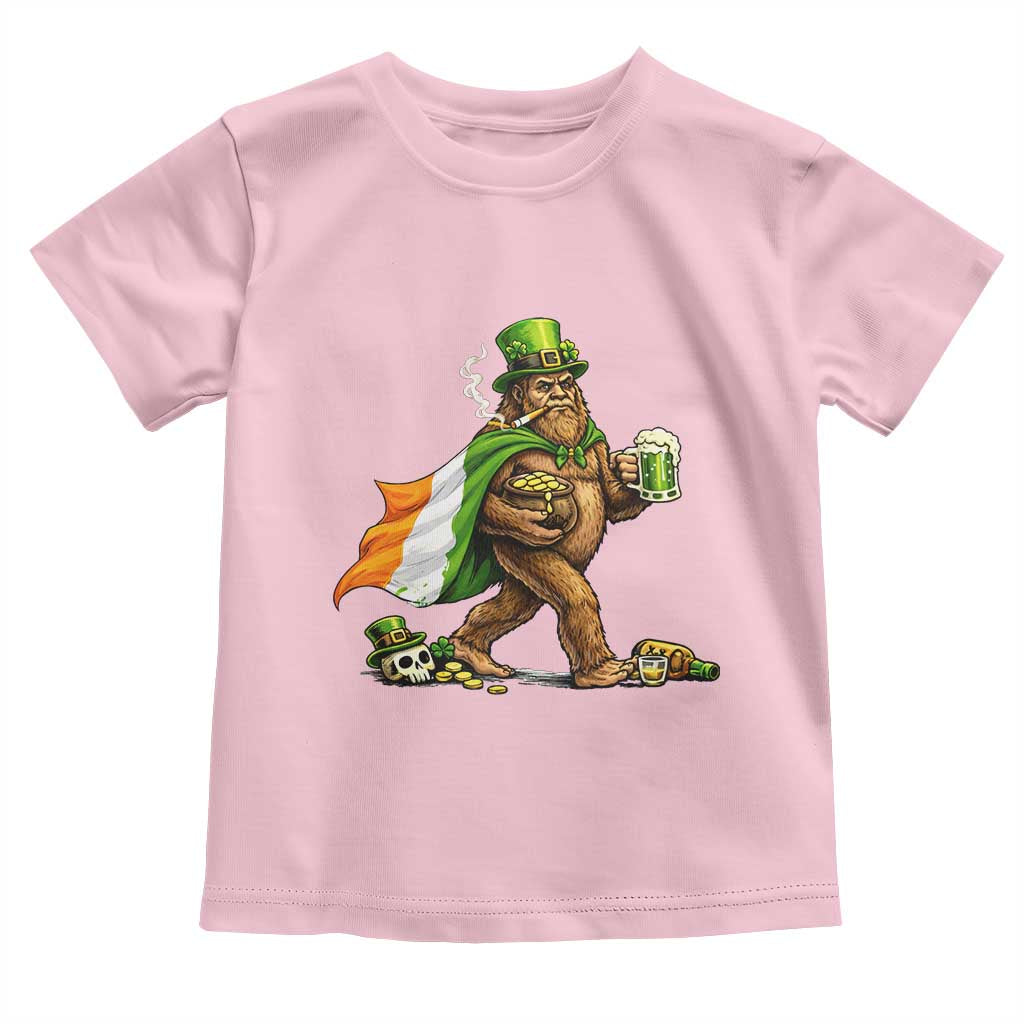 Funny St Patricks Day Bigfoot Toddler T Shirt Mythical Party Gift