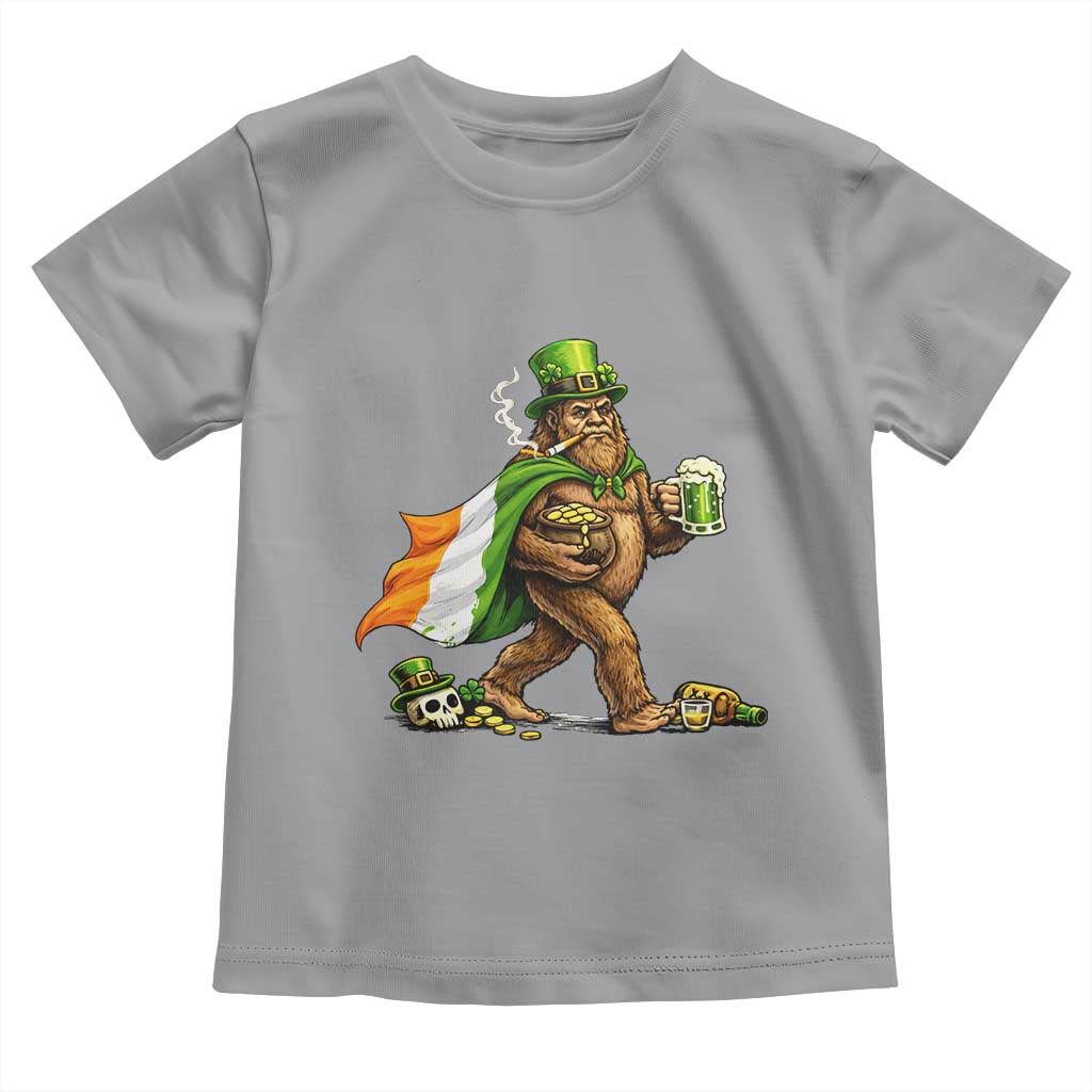 Funny St Patricks Day Bigfoot Toddler T Shirt Mythical Party Gift