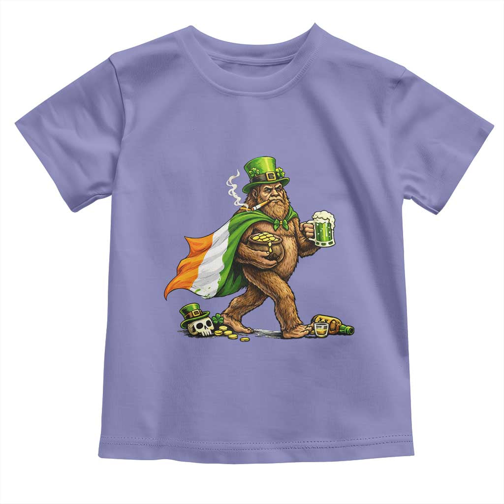 Funny St Patricks Day Bigfoot Toddler T Shirt Mythical Party Gift