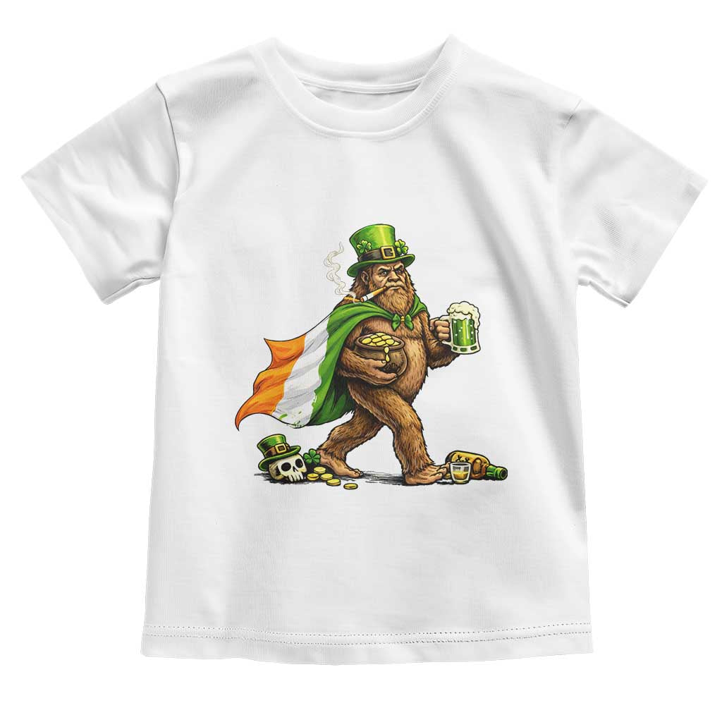 Funny St Patricks Day Bigfoot Toddler T Shirt Mythical Party Gift