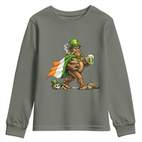 Funny St Patricks Day Bigfoot Youth Sweatshirt Mythical Party Gift