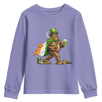 Funny St Patricks Day Bigfoot Youth Sweatshirt Mythical Party Gift