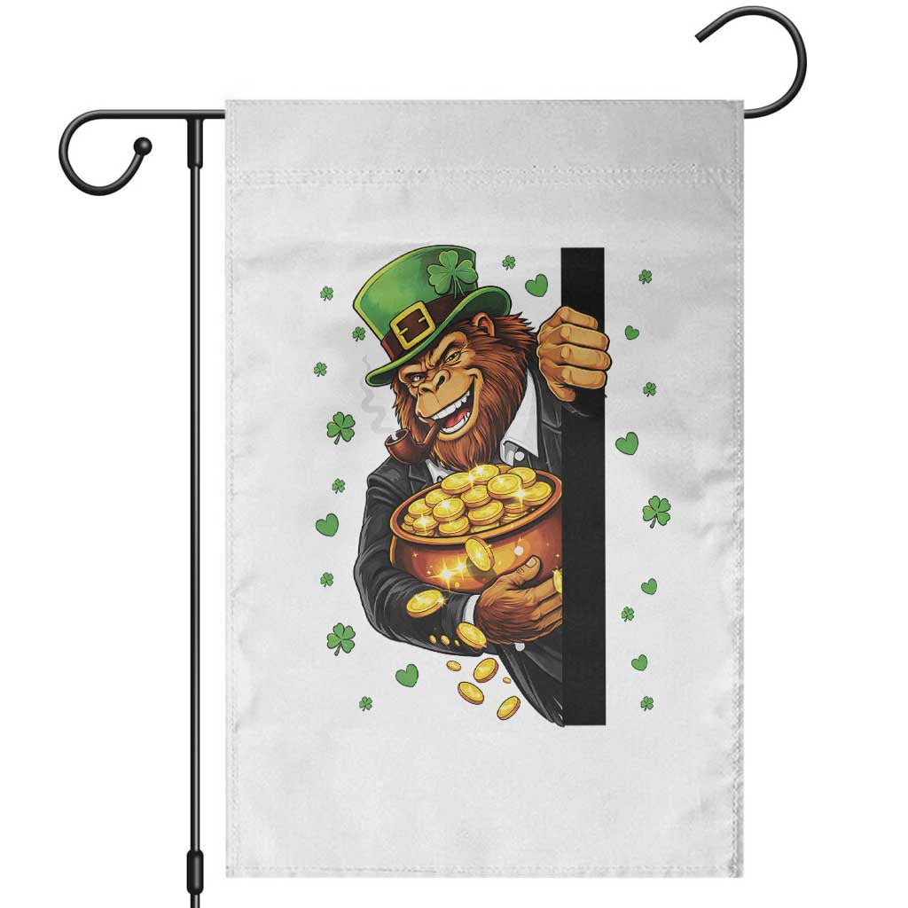 Funny St Patricks Day Bigfoot Garden Flag Irish Revelry Gift