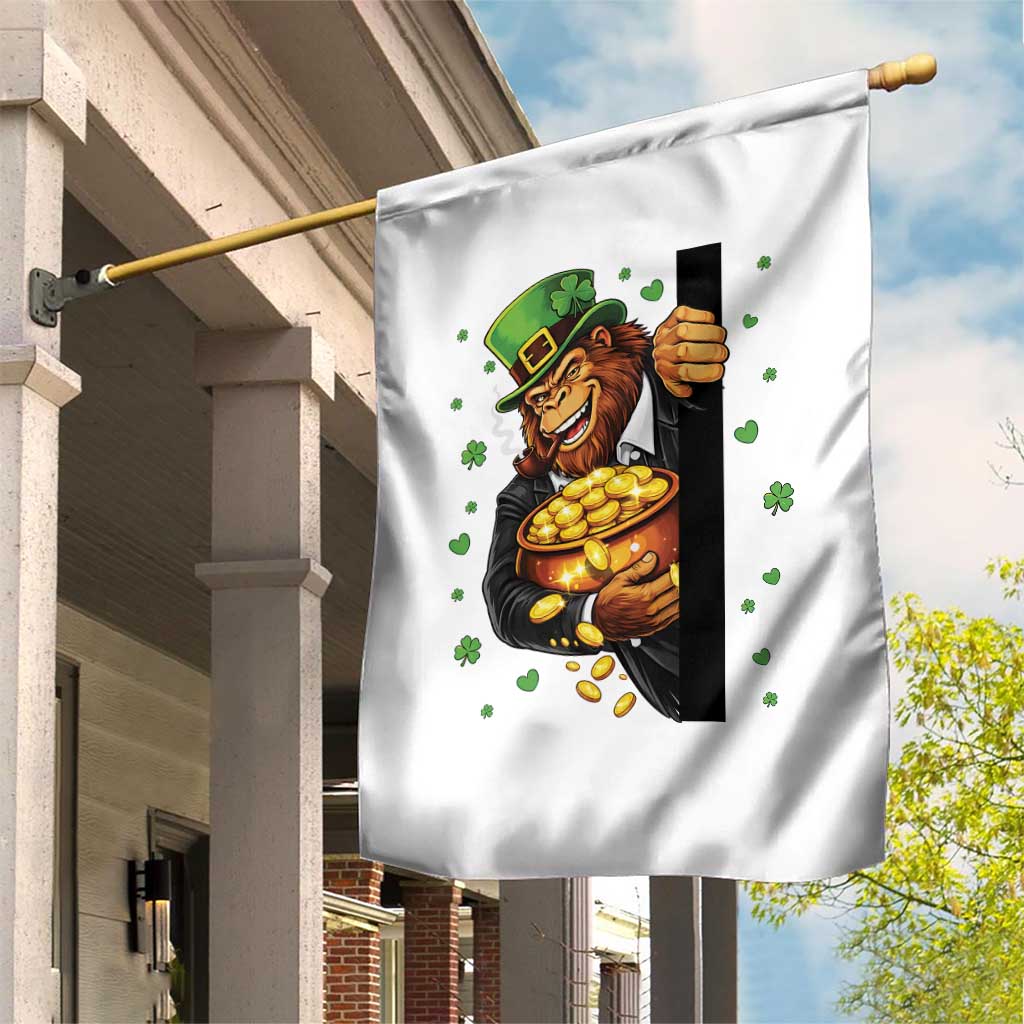 Funny St Patricks Day Bigfoot Garden Flag Irish Revelry Gift