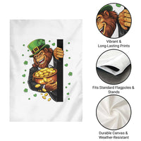 Funny St Patricks Day Bigfoot Garden Flag Irish Revelry Gift