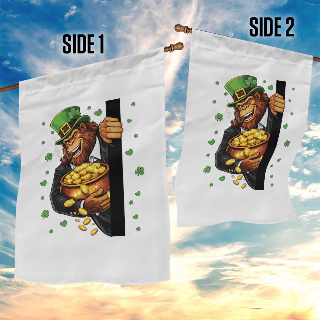 Funny St Patricks Day Bigfoot Garden Flag Irish Revelry Gift
