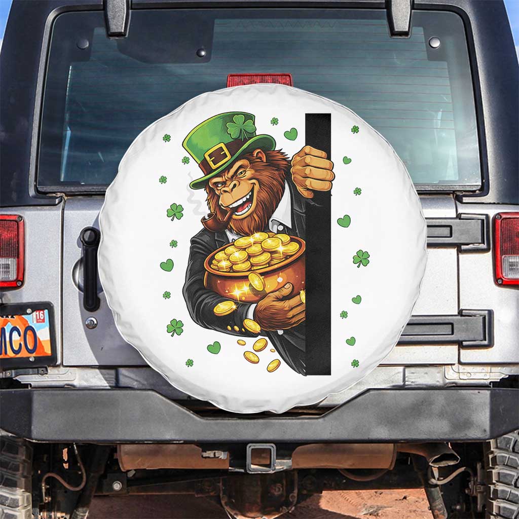 Funny St Patricks Day Bigfoot Spare Tire Cover Irish Revelry Gift