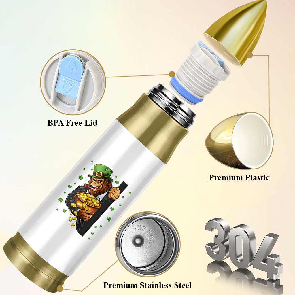 Funny St Patricks Day Bigfoot Bullet Tumbler Irish Revelry Gift