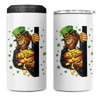 Funny St Patricks Day Bigfoot 4 in 1 Can Cooler Tumbler Irish Revelry Gift