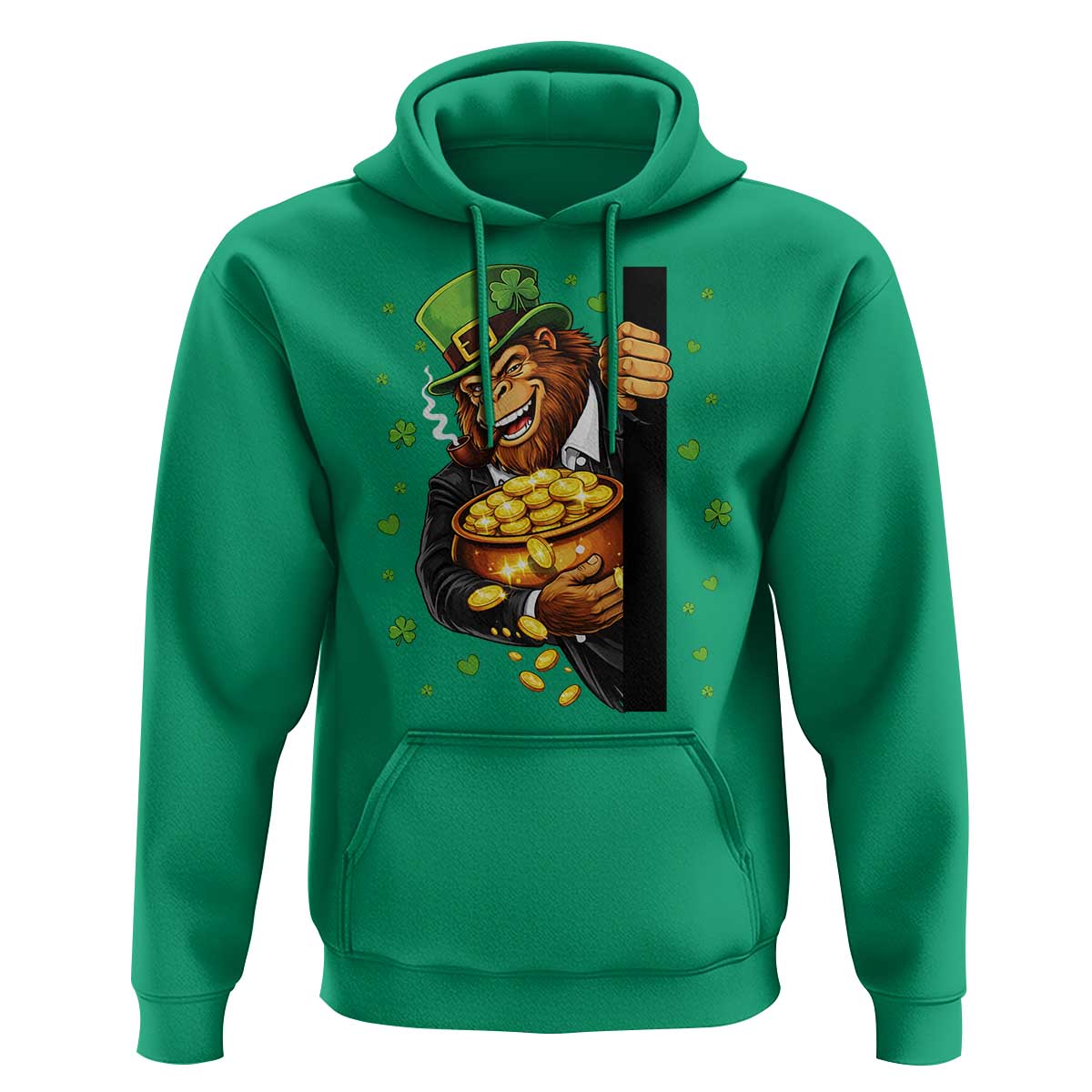 Funny St Patricks Day Bigfoot Hoodie Irish Revelry Gift