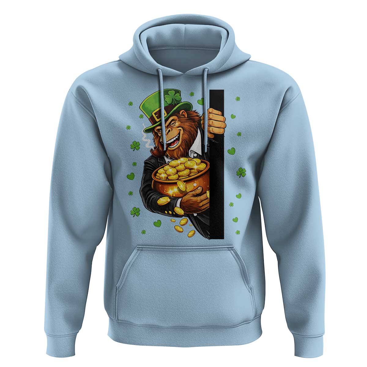 Funny St Patricks Day Bigfoot Hoodie Irish Revelry Gift