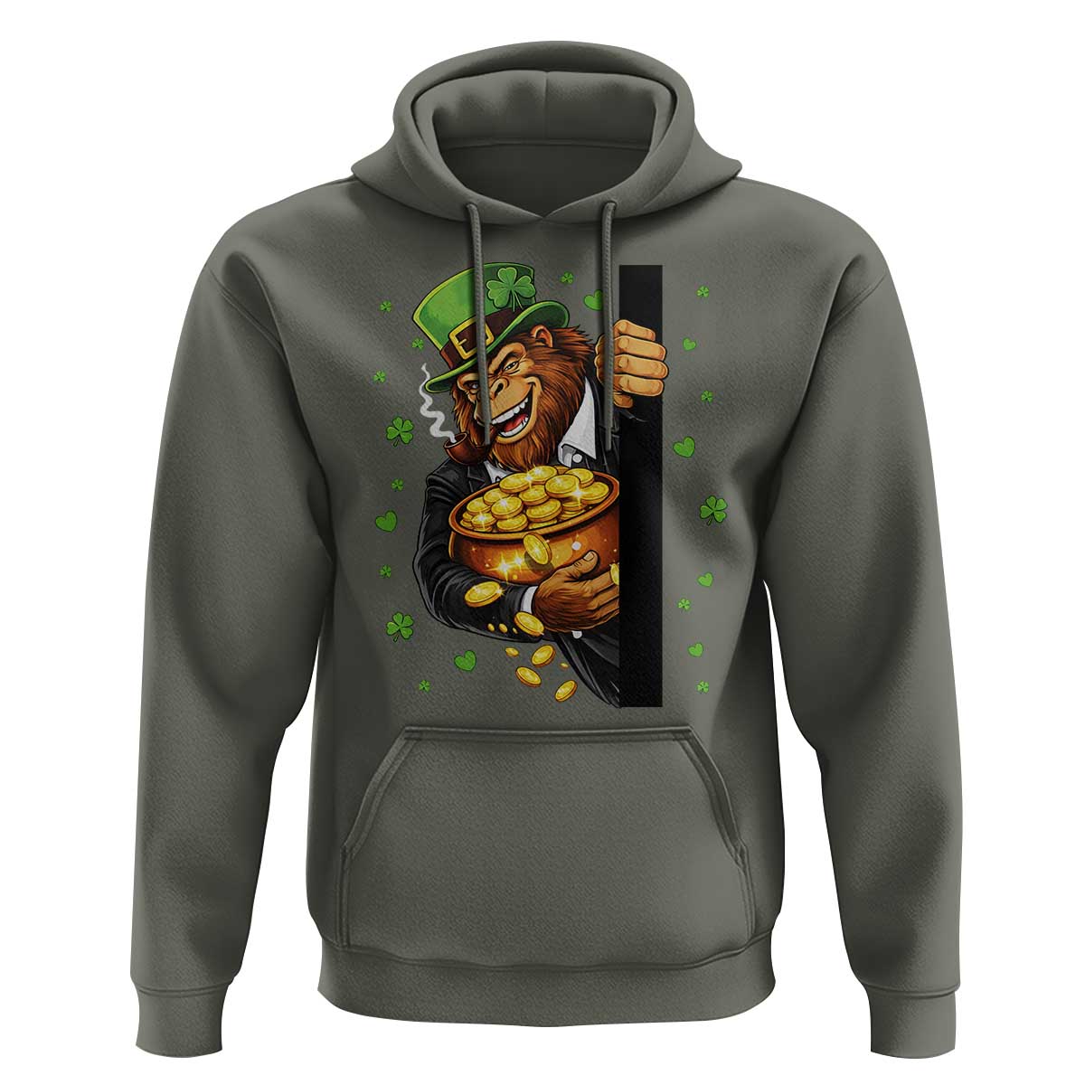 Funny St Patricks Day Bigfoot Hoodie Irish Revelry Gift