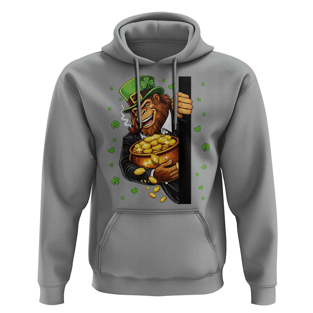 Funny St Patricks Day Bigfoot Hoodie Irish Revelry Gift