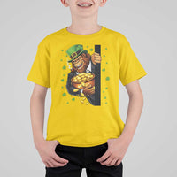 Funny St Patricks Day Bigfoot T Shirt For Kid Irish Revelry Gift
