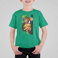 Funny St Patricks Day Bigfoot T Shirt For Kid Irish Revelry Gift