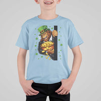 Funny St Patricks Day Bigfoot T Shirt For Kid Irish Revelry Gift