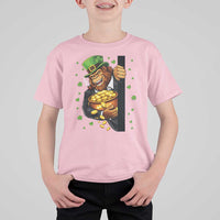 Funny St Patricks Day Bigfoot T Shirt For Kid Irish Revelry Gift