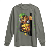 Funny St Patricks Day Bigfoot Long Sleeve Shirt Irish Revelry Gift