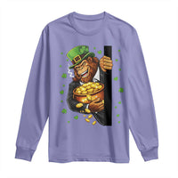 Funny St Patricks Day Bigfoot Long Sleeve Shirt Irish Revelry Gift
