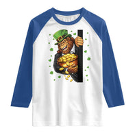 Funny St Patricks Day Bigfoot Raglan Shirt Irish Revelry Gift