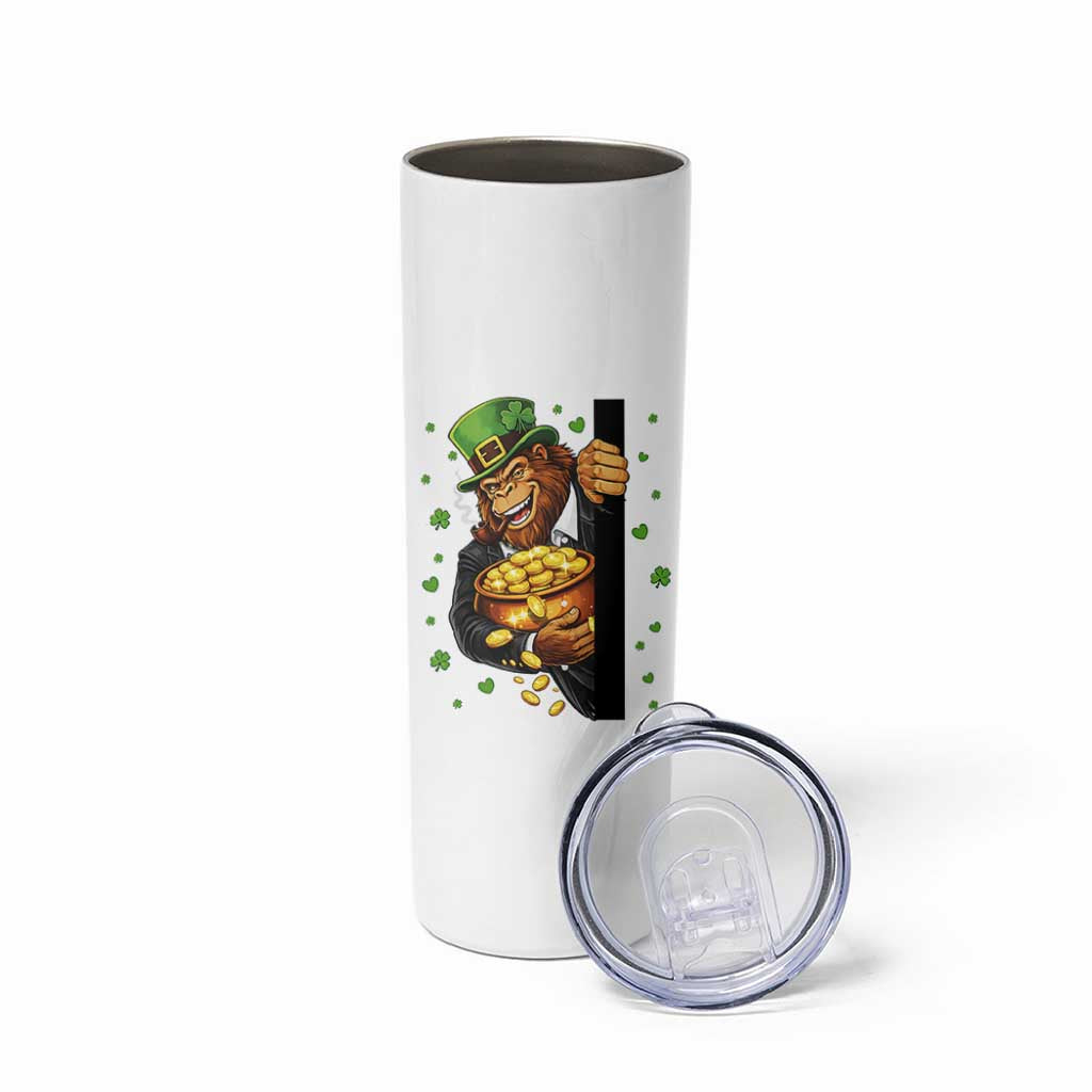 Funny St Patricks Day Bigfoot Skinny Tumbler Irish Revelry Gift