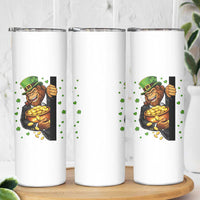 Funny St Patricks Day Bigfoot Skinny Tumbler Irish Revelry Gift
