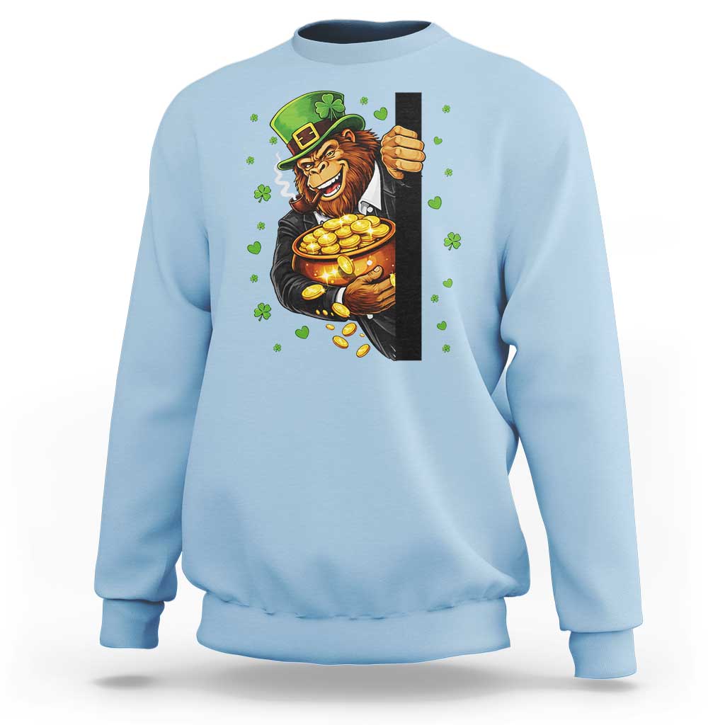 Funny St Patricks Day Bigfoot Sweatshirt Irish Revelry Gift