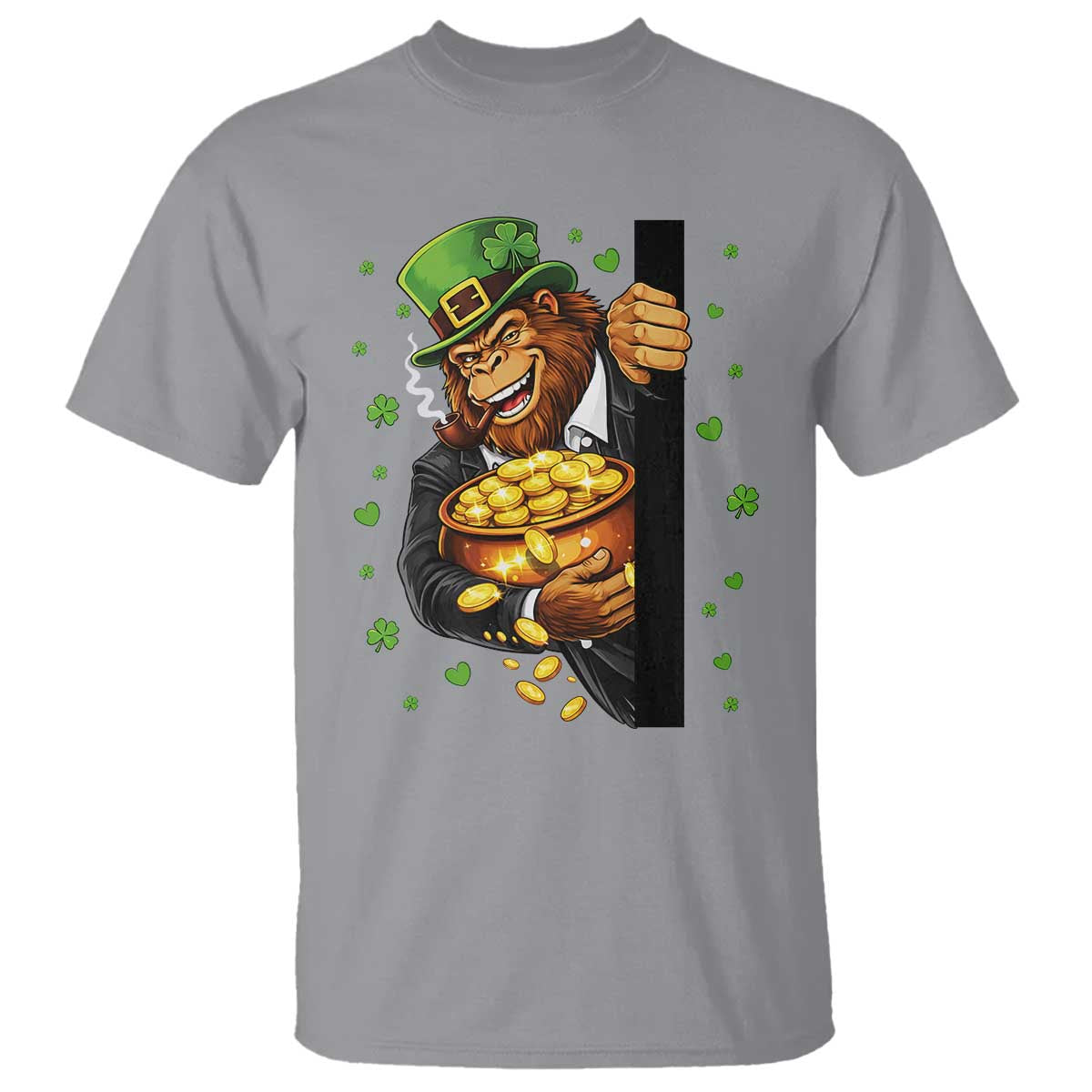 Funny St Patricks Day Bigfoot T Shirt Irish Revelry Gift