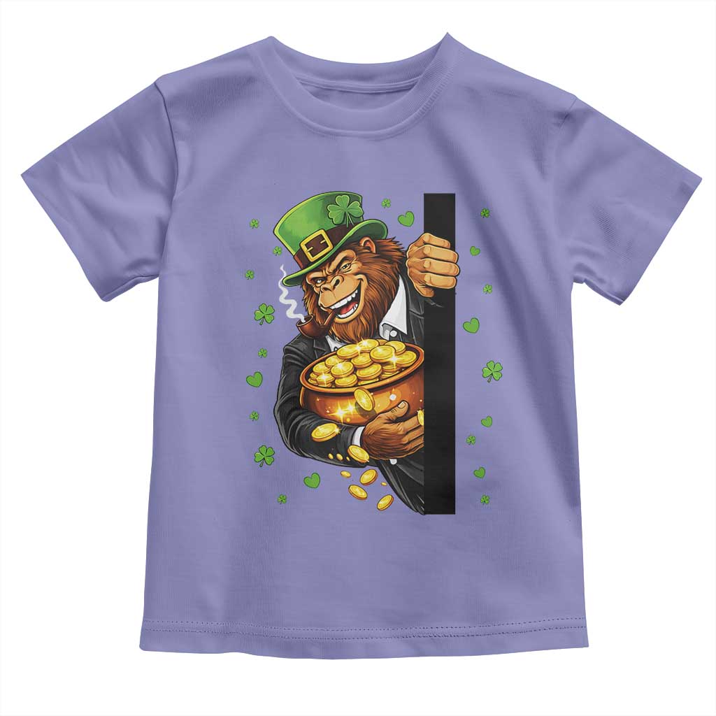 Funny St Patricks Day Bigfoot Toddler T Shirt Irish Revelry Gift