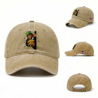 Funny St Patricks Day Bigfoot Washed Cotton Baseball Cap Irish Revelry Gift