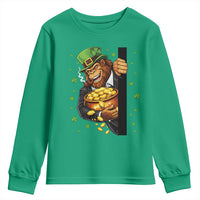 Funny St Patricks Day Bigfoot Youth Sweatshirt Irish Revelry Gift