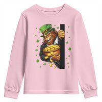 Funny St Patricks Day Bigfoot Youth Sweatshirt Irish Revelry Gift
