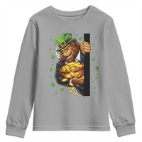 Funny St Patricks Day Bigfoot Youth Sweatshirt Irish Revelry Gift