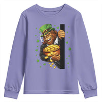 Funny St Patricks Day Bigfoot Youth Sweatshirt Irish Revelry Gift