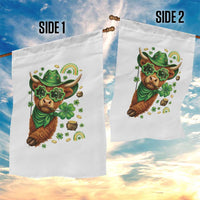 Funny Irish Highland Cow Garden Flag St Patricks Day Gift