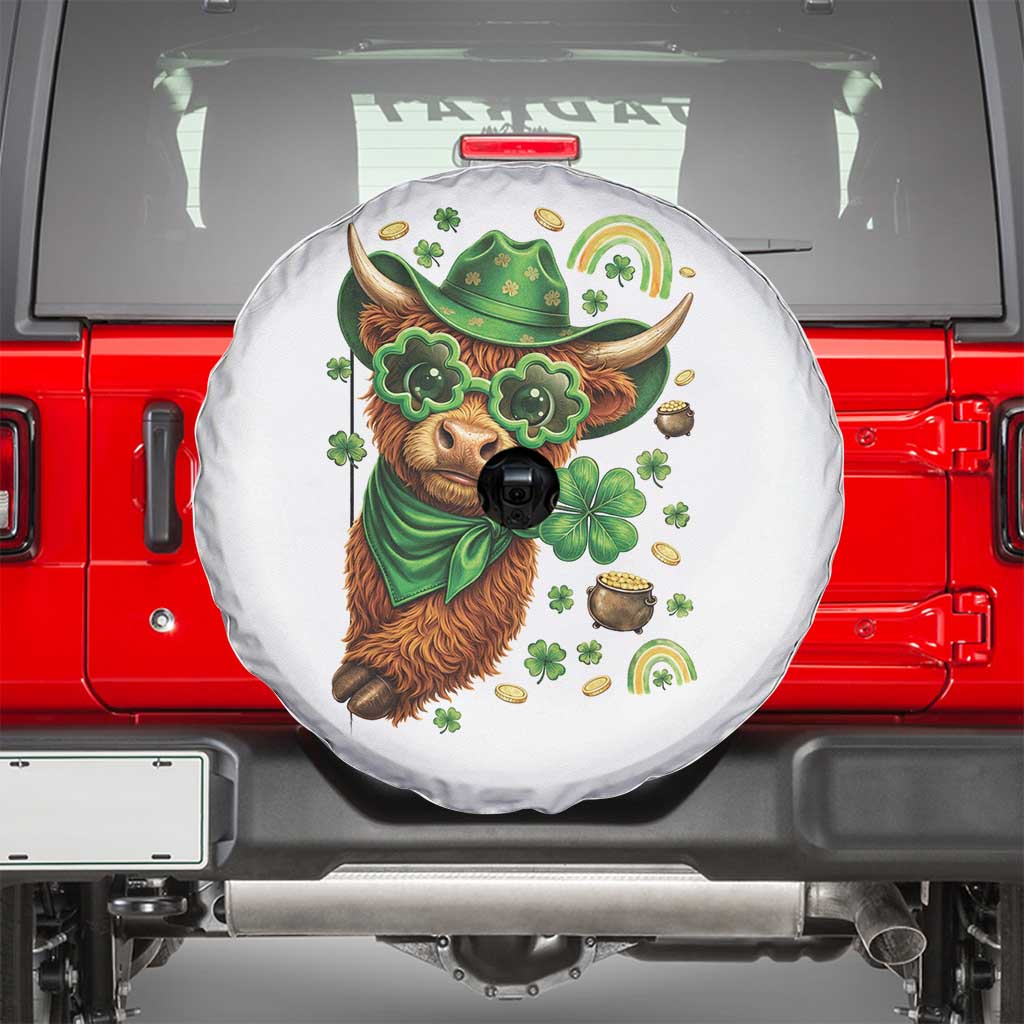 Funny Irish Highland Cow Spare Tire Cover St Patricks Day Gift