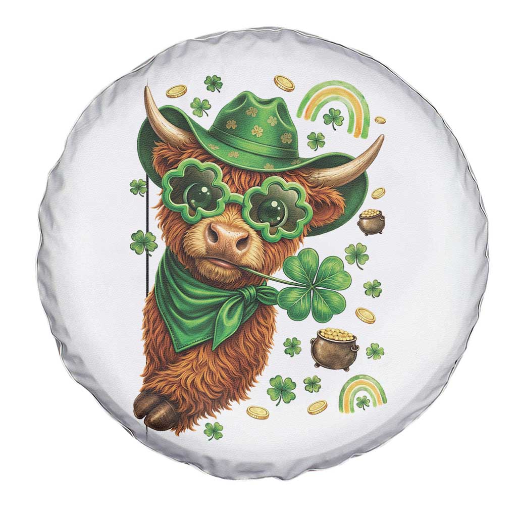 Funny Irish Highland Cow Spare Tire Cover St Patricks Day Gift