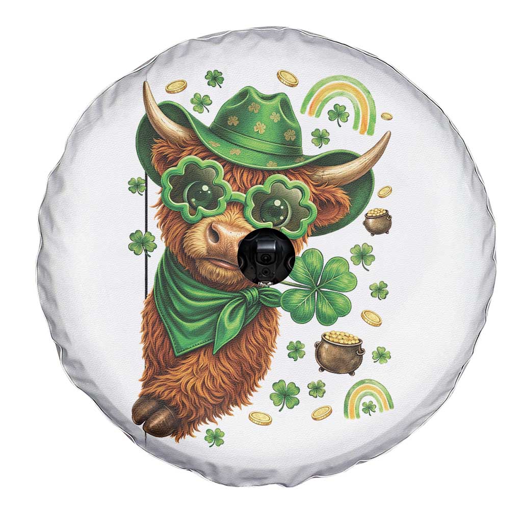 Funny Irish Highland Cow Spare Tire Cover St Patricks Day Gift
