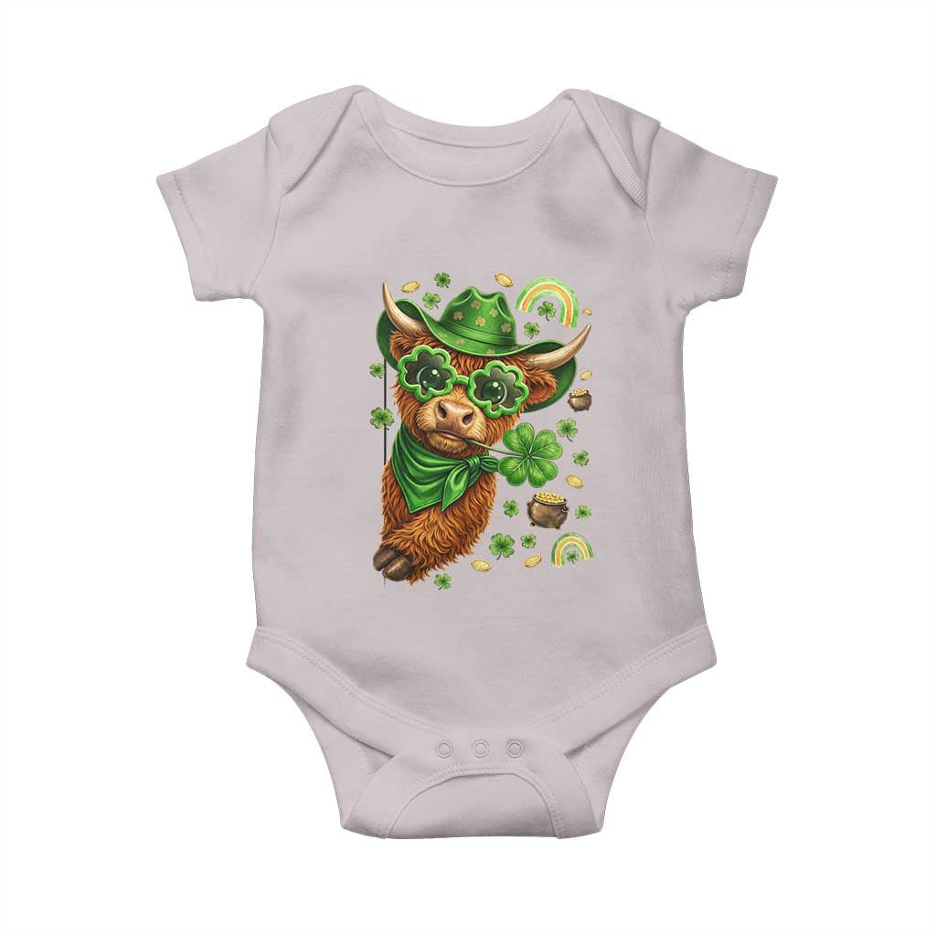 Funny Irish Highland Cow Baby Onesie St Patricks Day Gift