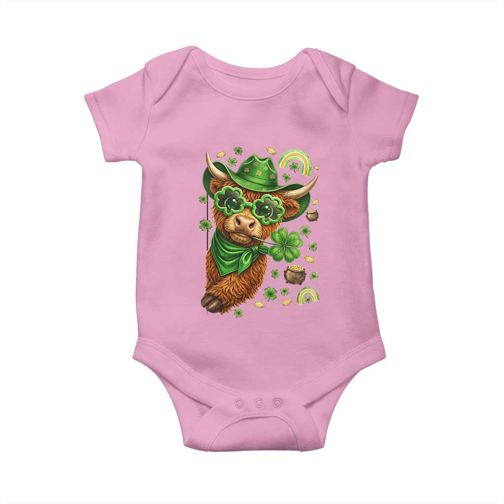 Funny Irish Highland Cow Baby Onesie St Patricks Day Gift