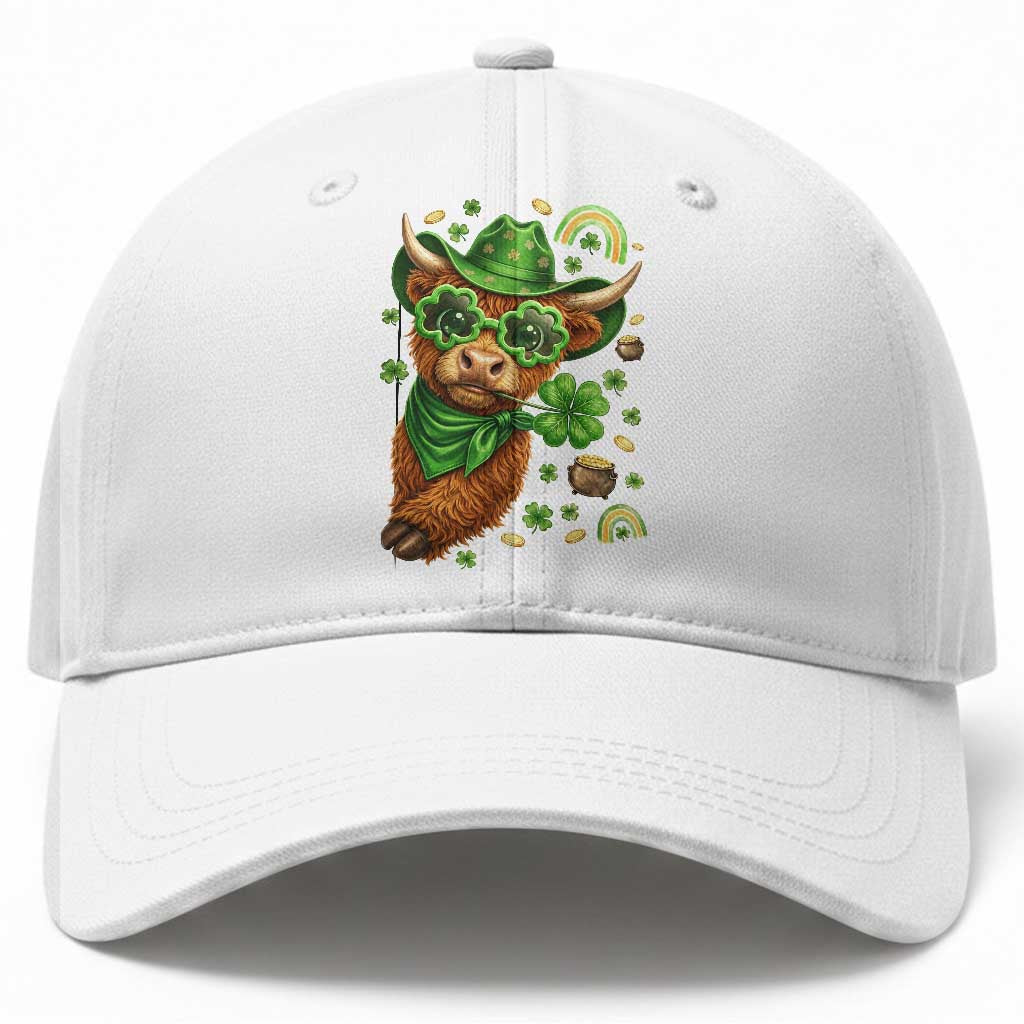 Funny Irish Highland Cow Baseball Cap St Patricks Day Gift