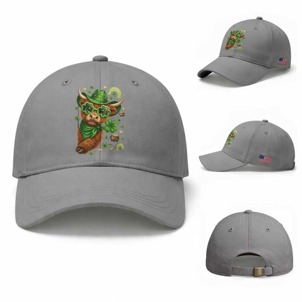 Funny Irish Highland Cow Baseball Cap St Patricks Day Gift