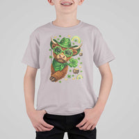 Funny Irish Highland Cow T Shirt For Kid St Patricks Day Gift